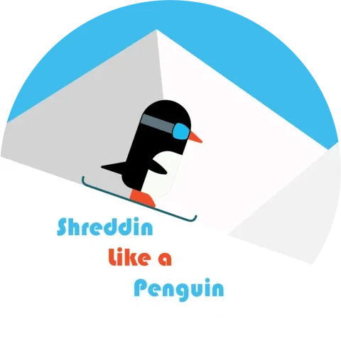 Shredding Penguin sticker