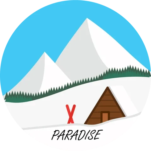 Ski Cabin sticker