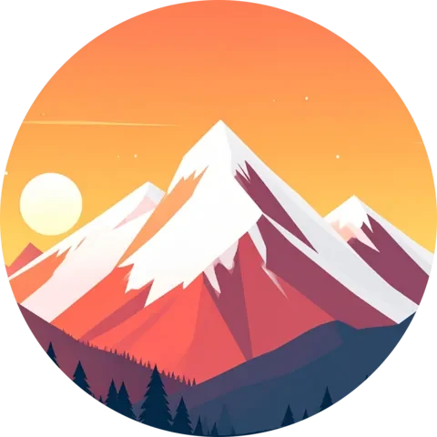 Sunset Mountain sticker